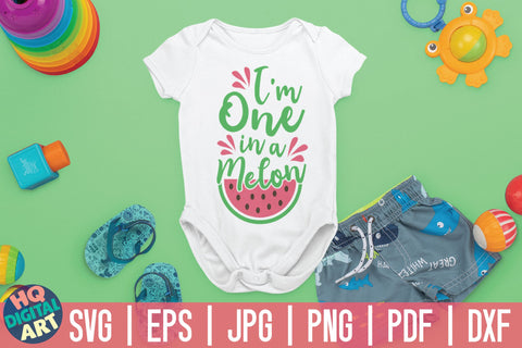 One in a melon SVG Bundle | 3 Variations | Watermelon SVG SVG HQDigitalArt 