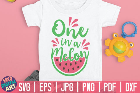 One in a melon SVG Bundle | 3 Variations | Watermelon SVG SVG HQDigitalArt 