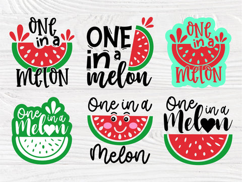One in a Melon SVG Bundle, Watermelon, Summer Svg SVG TonisArtStudio 