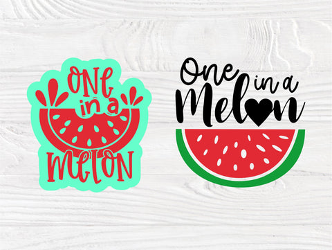 One in a Melon SVG Bundle, Watermelon, Summer Svg SVG TonisArtStudio 