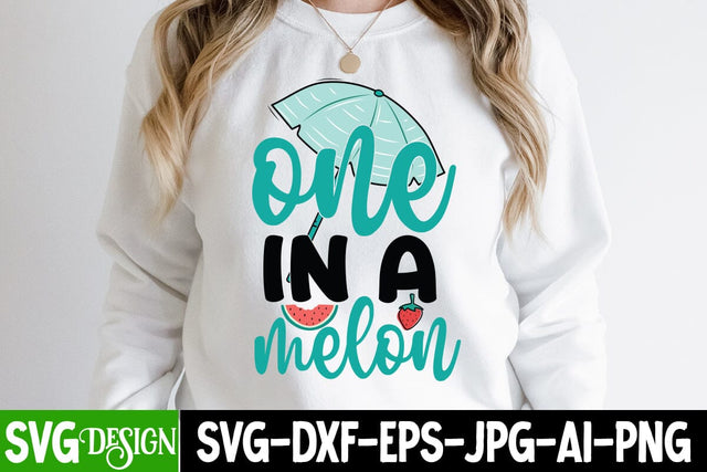 One In A Melon SVG Cut File, One In A Melon SVG Design, Summer SVG Cut File,Aloha Summer SVG Design, Summer SVG Quotes, Summer Sublimation PNG,Funny Summer SVG SVG BlackCatsMedia 