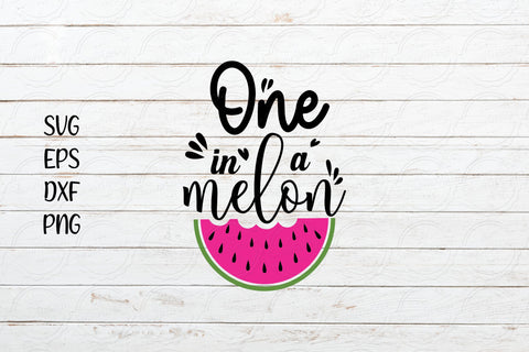 One in a melon svg, Summer Melon svg saying SVG SmmrDesign 