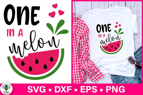 One In A Melon SVG | Watermelon SVG SVG B Renee Design 