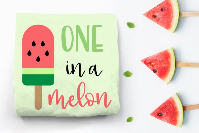 One in a Melon Watermelon Popsicle SVG SVG Designed by Geeks 
