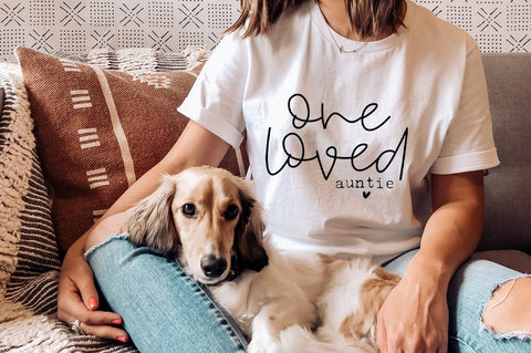 One Loved Auntie SVG - Auntie svg, Auntie Shirt svg, Auntie quote svg SVG Simply Cutz 