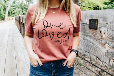 One Loved Auntie SVG - Auntie svg, Auntie Shirt svg, Auntie quote svg SVG Simply Cutz 