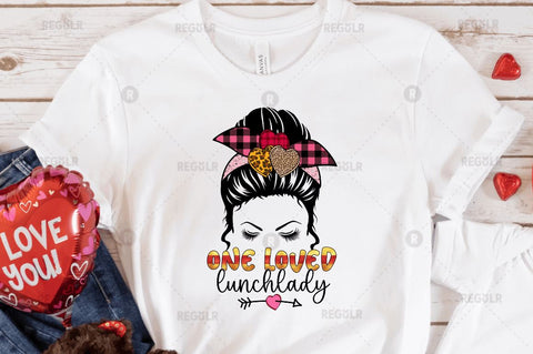 One loved lunchlady Sublimation Design Sublimation Regulrcrative 