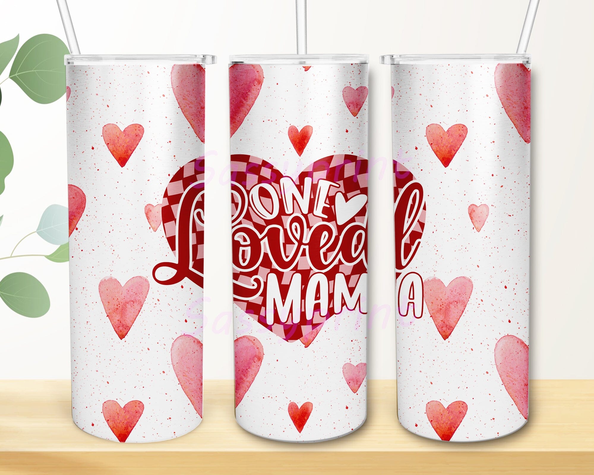 Valentines tumbler sublimation. Pink hearts tumbler wrap - So Fontsy