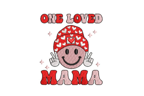 One Loved Mama , Mama Valentine , Groovy Valentine , Mama and Mini, Retro valentines. Embroidery/Applique DESIGNS ArtEMByNatalia 
