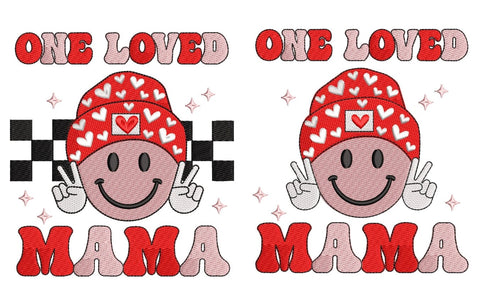 One Loved Mama , Mama Valentine , Groovy Valentine , Mama and Mini, Retro valentines. Embroidery/Applique DESIGNS ArtEMByNatalia 