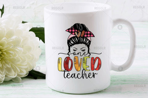 One loved teacher Sublimation Design Sublimation Regulrcrative 