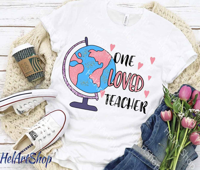 One loved Teacher Sublimation PNG Sublimation _HelArtShop_ 