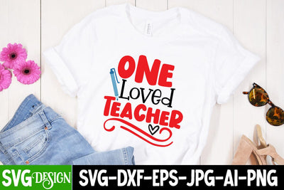 One Loved Teacher SVG Cut File, One Loved Teacher SVG Design, One Loved Teacher SVG Quotes , Teacher SVG Design SVG BlackCatsMedia 