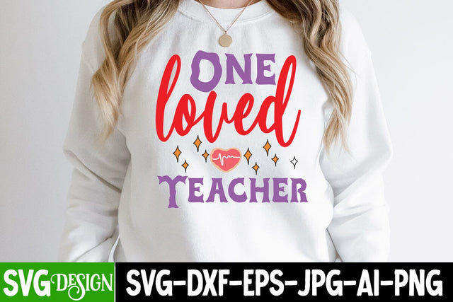 One Loved Teacher SVG Cut File, One Loved Teacher SVG Quotes SVG BlackCatsMedia 