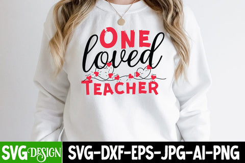 One Loved Teacher SVG Cut File SVG BlackCatsMedia 
