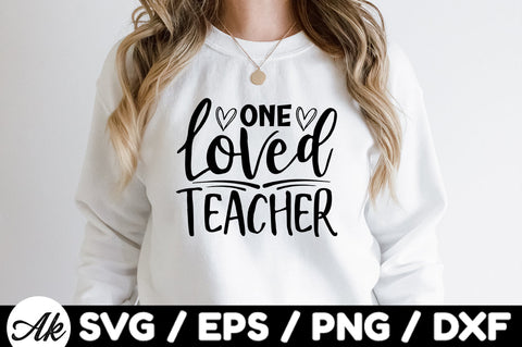 One loved teacher svg SVG akazaddesign 