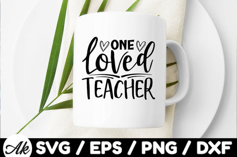 One loved teacher svg SVG akazaddesign 