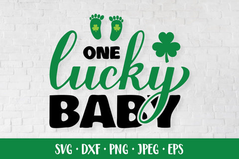 One lucky baby SVG. Funny St. Patricks day quote SVG LaBelezoka 