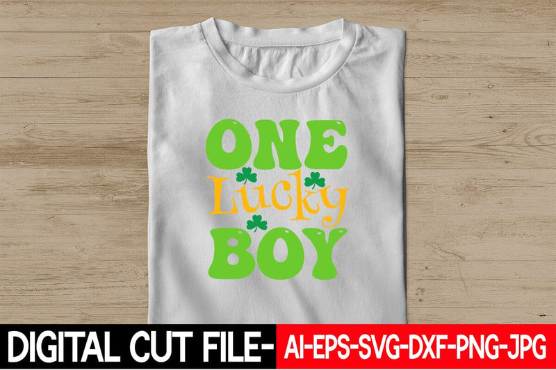 One Lucky Boy Retro SVG Blessedprint 