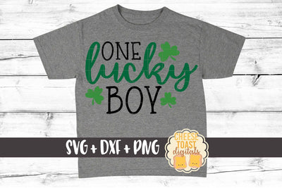 One Lucky Boy - St. Patrick's Day SVG PNG DXF Cut Files SVG Cheese Toast Digitals 