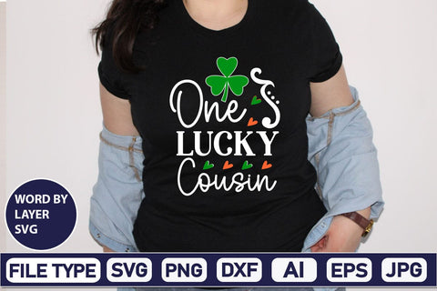 One Lucky Cousin SVG Design SVGs,Quotes and Sayings,Food & Drink,On Sale, Print & Cut SVG DesignPlante 503 