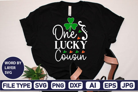 One Lucky Cousin SVG Design SVGs,Quotes and Sayings,Food & Drink,On Sale, Print & Cut SVG DesignPlante 503 