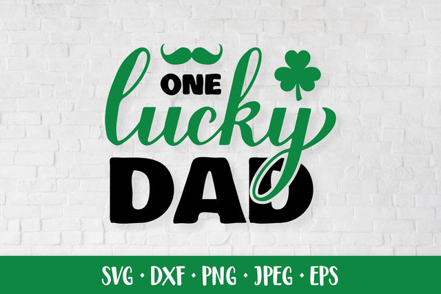 One lucky dad SVG. Funny St. Patricks day quote SVG LaBelezoka 