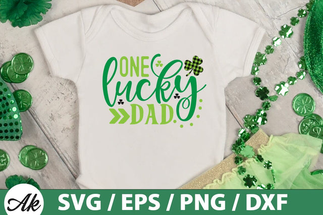 One lucky dad SVG SVG akazaddesign 