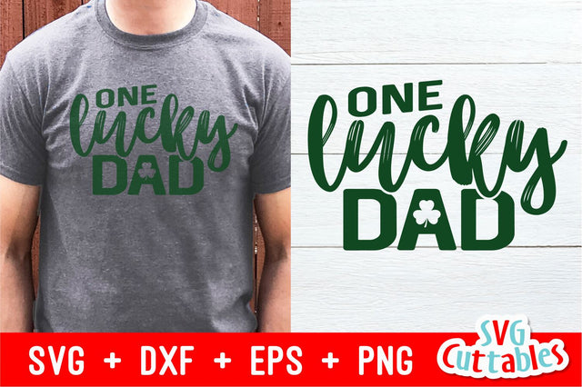 One Lucky Dad SVG Svg Cuttables 