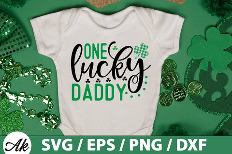 One lucky daddy SVG SVG akazaddesign 