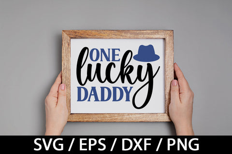 One lucky daddy svg SVG akazaddesign 