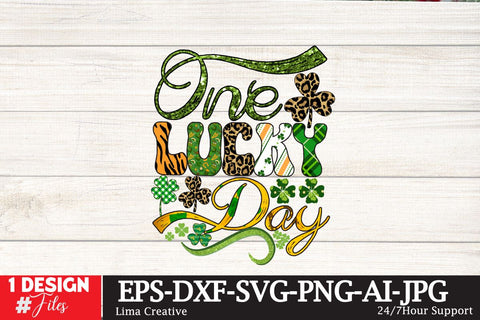 One Lucky Day St.Patrick's Day Sublimation PNG SVG Insomnia Std 
