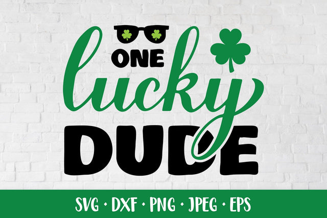 One lucky dude SVG. Funny Saint Patricks Day quote SVG LaBelezoka 
