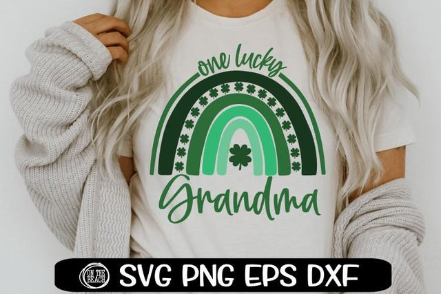 One Lucky Grandma - Rainbow - SVG PNG EPS DXF SVG On the Beach Boutique 