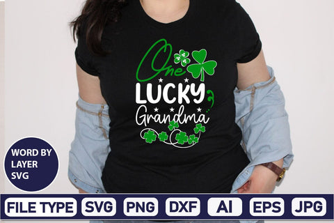 One Lucky Grandma SVG Design SVGs,Quotes and Sayings,Food & Drink,On Sale, Print & Cut SVG DesignPlante 503 