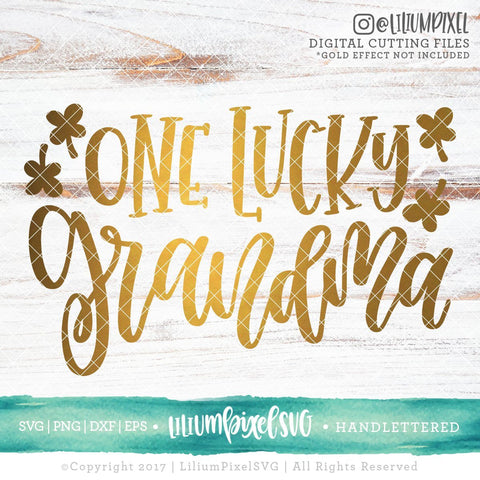 One Lucky Grandma SVG Lilium Pixel SVG 