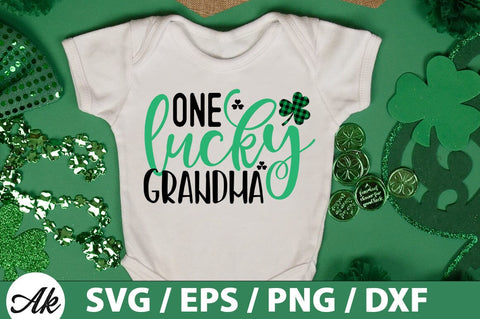 One lucky grandma SVG SVG akazaddesign 