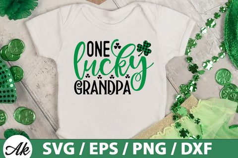 One lucky grandpa SVG SVG akazaddesign 