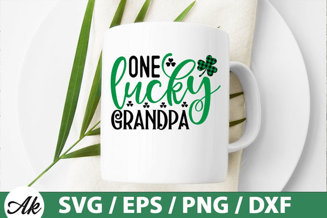 One lucky grandpa SVG SVG akazaddesign 