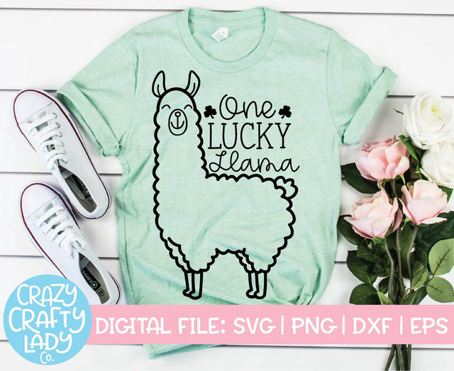 One Lucky Llama SVG Crazy Crafty Lady Co. 