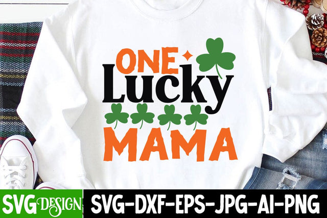 One Lucky Mama SVG Cut File SVG BlackCatsMedia 