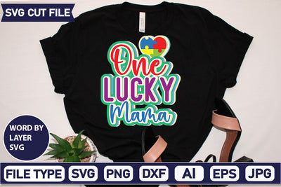 One Lucky Mama SVG Cut File SVG DesignPlante 503 