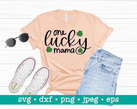 One lucky mama svg, One lucky mama png, One lucky mama svg file, St. Patrick's day svg, Shamrock svg, Mama svg, St. Paddy's svg SVG MAKStudion 