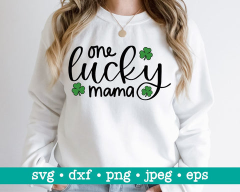 One lucky mama svg, One lucky mama png, One lucky mama svg file, St. Patrick's day svg, Shamrock svg, Mama svg, St. Paddy's svg SVG MAKStudion 