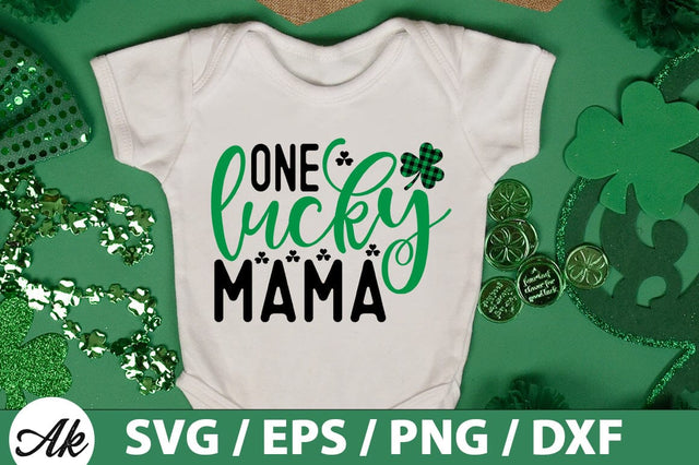 One lucky mama SVG SVG akazaddesign 