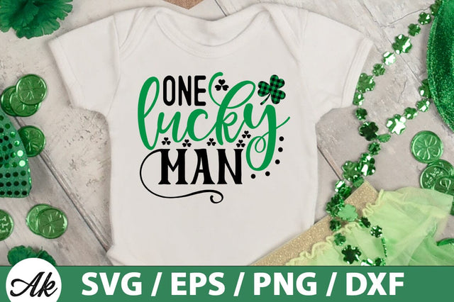 One lucky man SVG SVG akazaddesign 