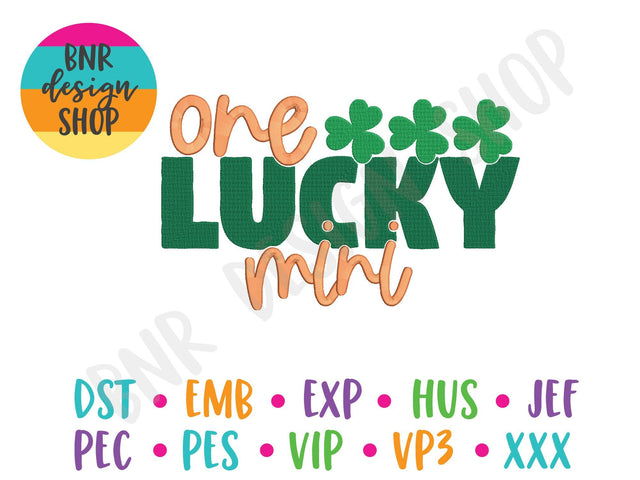 One Lucky Mini Machine Embroidery Design Embroidery/Applique BNRDesignShop 