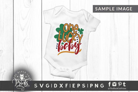 One Lucky Mommy & Baby Matching SVG designs SVG TheBlackCatPrints 