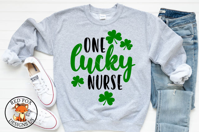 One Lucky Nurse | St Patrick's Day | SVG PNG DXF SVG RedFoxDesignsUS 