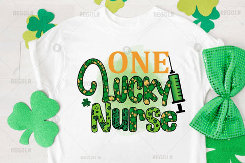 One lucky nurse Sublimation PNG Sublimation Regulrcrative 